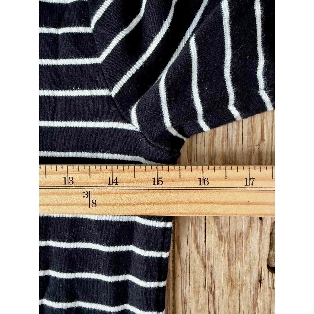 Lauren Ralph Lauren Striped Navy White Midi Dress Petite Med Nautical Preppy - Picture 6 of 8